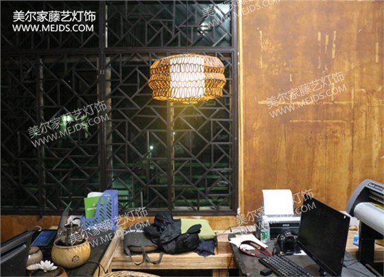 南海又一茗使用美爾家藤藝燈的場景 南海又一茗使用美爾家藤藝燈的場景