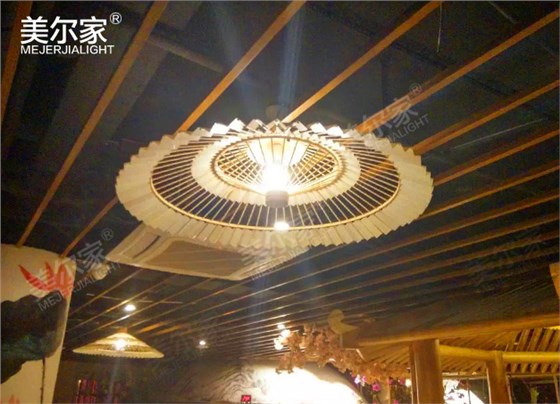 美爾家竹藝吊燈場景圖3
