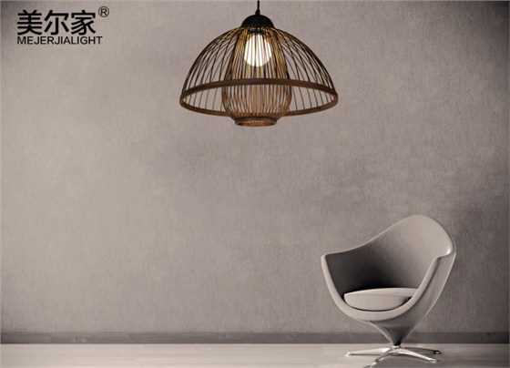 美爾家藤藝燈的實拍圖片