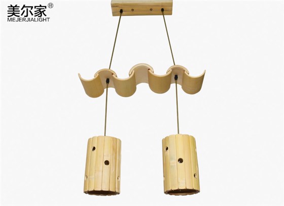 美爾家竹藝吊燈實拍主圖