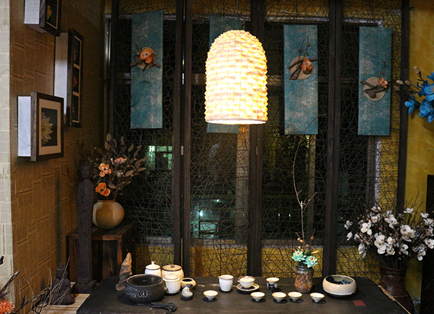 南海又一茗使用美爾家竹藝吊燈