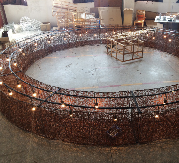 杭州隴林酒店使用美爾家藤藝吊燈