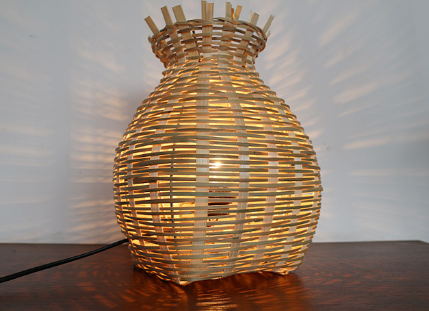 美爾家竹藝吊燈實拍