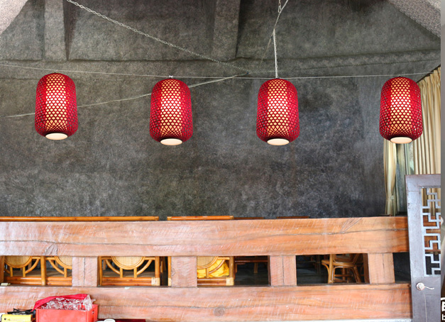 廣州菜豐園使用了美爾家藤藝燈飾效果圖