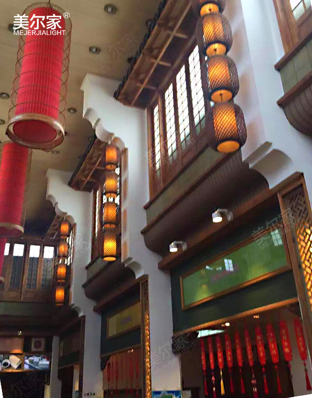 美爾家竹藝吊燈場景圖5