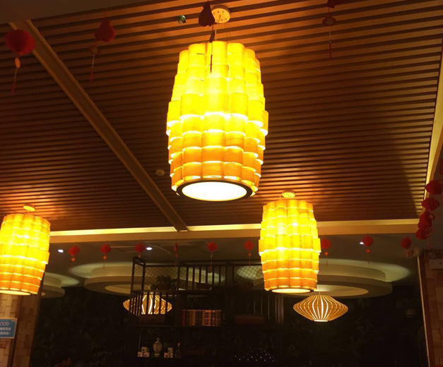 美爾家藤藝燈飾實(shí)拍圖