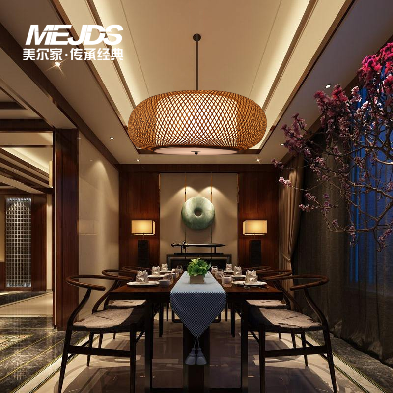 美爾家藤編燈具