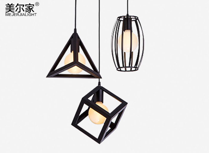 美爾家鐵藝吊燈實拍圖