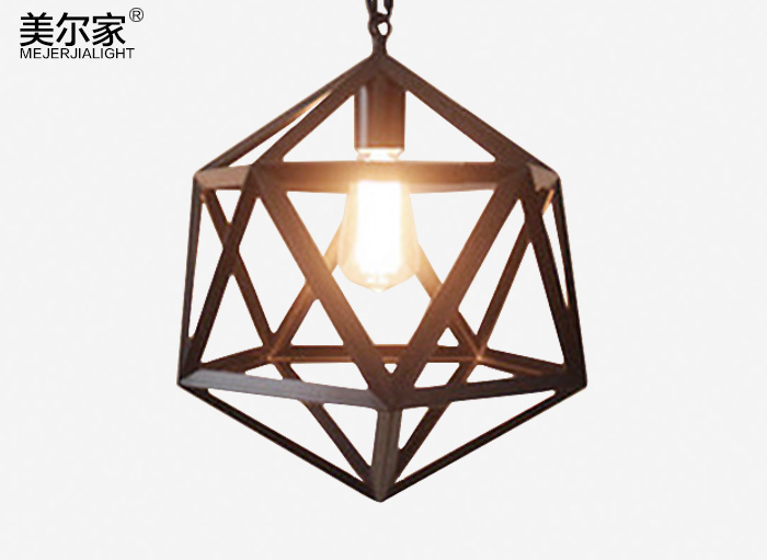 美爾家鐵藝吊燈實拍圖 