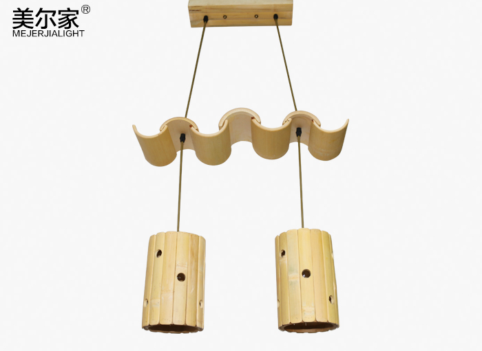美爾家竹藝吊燈實拍主圖
