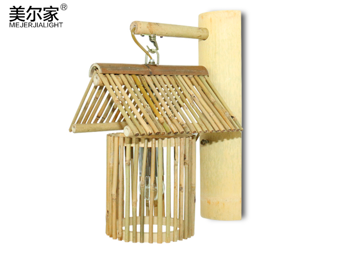 美爾家竹藝吊燈實(shí)拍圖