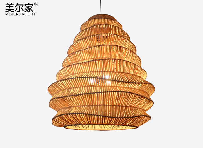 美爾家藤編吊燈