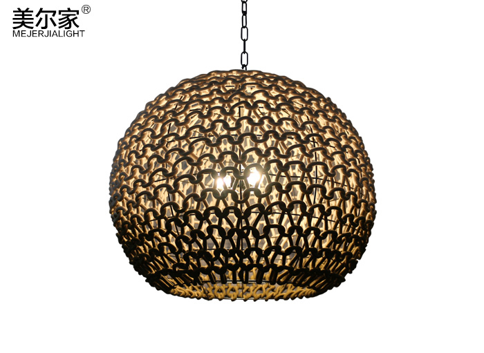 美爾家麻繩工程吊燈