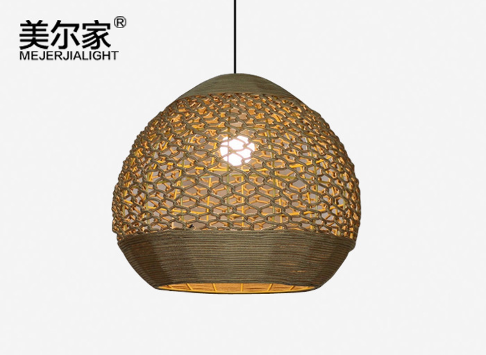 美爾家麻繩鐵藝燈