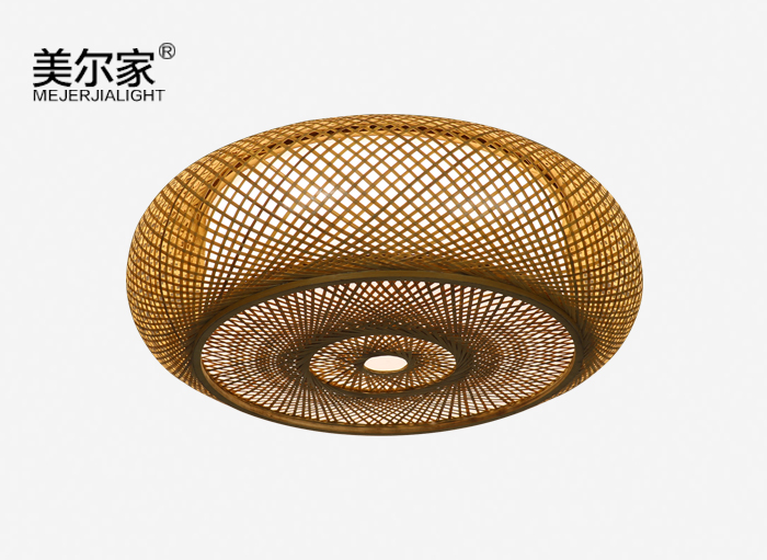 美爾家竹編吊燈