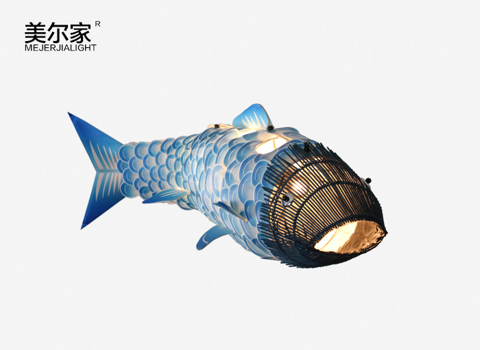 美爾家藤編魚燈
